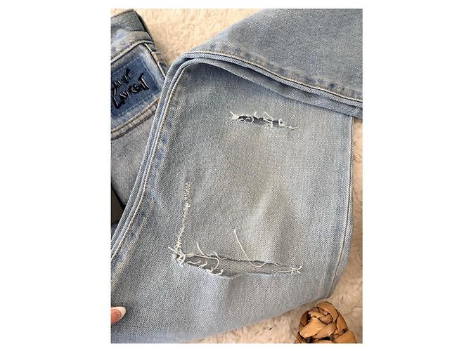 Autre Marque Saint Laurent gerade Jeans in hellem Denim - Ansicht 9