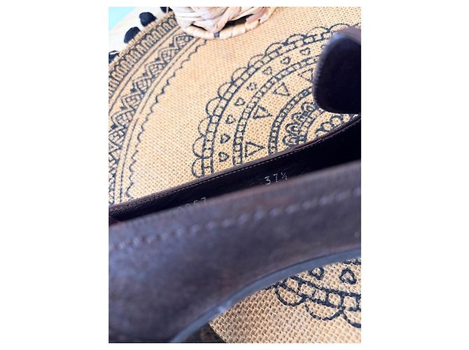 Mocassini Louis Vuitton in camoscio marrone - vista 6