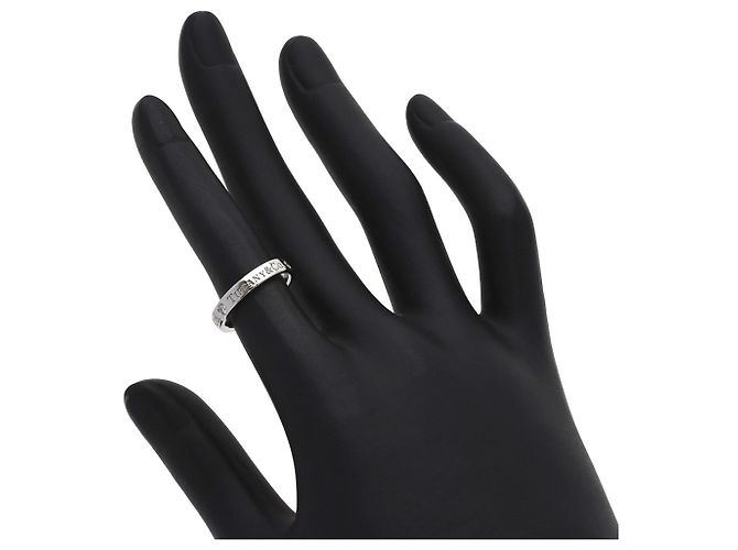 Autre Marque Tiffany & Co. Flachband-Diamantring aus Platin - Ansicht 5