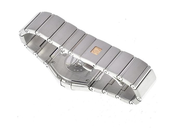 Omega Constellation Quartz aus Edelstahl mit Diamantmarkierungen und Perlmutt 28 - Ansicht 2