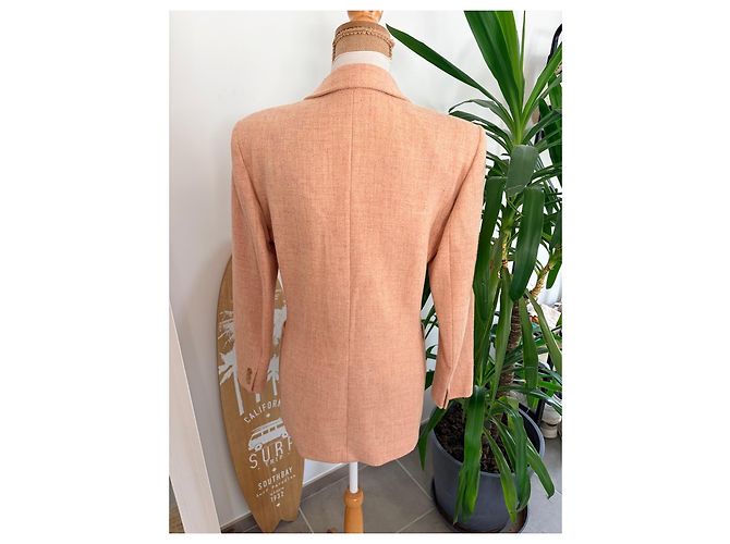 Max Mara Blazer de lana virgen rosa pálido - vista 3