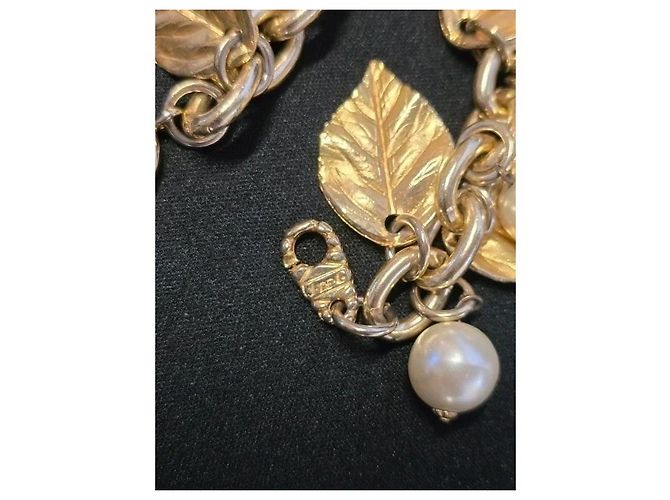 Autre Marque Bracciale Monet con foglie e perle dorate - vista 5