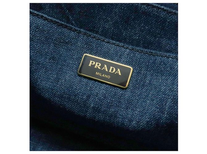 Prada Canapa Convertible Denim Medium - Ansicht 7