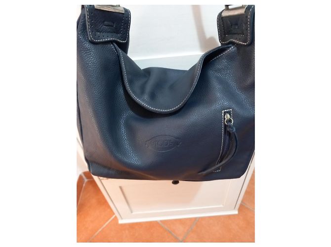 Borsa a spalla Tod's in pelle blu - vista 2