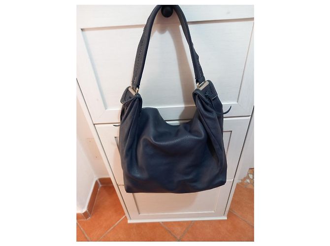 Borsa a spalla Tod's in pelle blu - vista 3