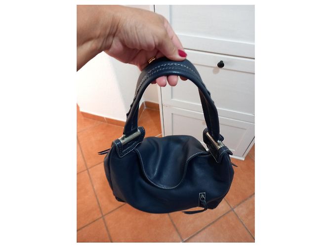 Borsa a spalla Tod's in pelle blu - vista 4