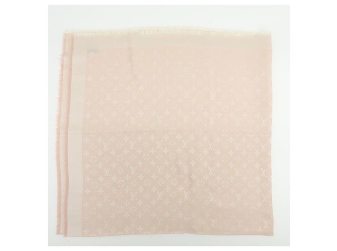 Sciarpa Sciarpa in Lana e Seta Monogram Louis Vuitton Rosa Chiaro - vista 3