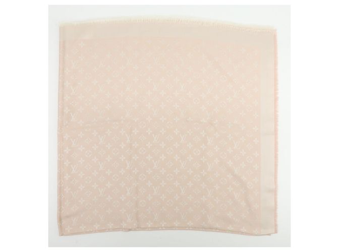 Sciarpa Sciarpa in Lana e Seta Monogram Louis Vuitton Rosa Chiaro - vista 4