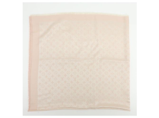 Sciarpa Sciarpa in Lana e Seta Monogram Louis Vuitton Rosa Chiaro - vista 7