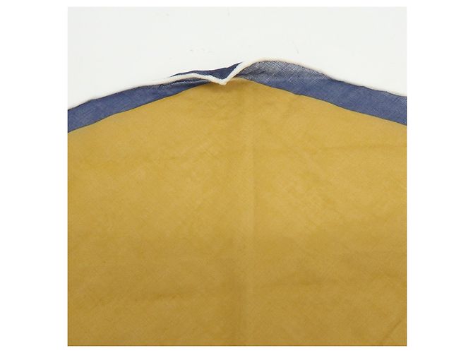 Hermès HERMES Sciarpa Pointu 100% Cotone Mustard Navy White - vista 10