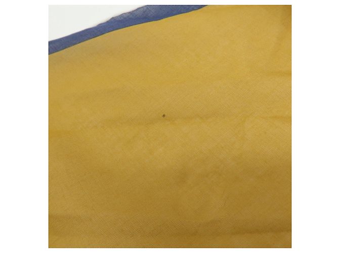 Hermès HERMES Sciarpa Pointu 100% Cotone Mustard Navy White - vista 11