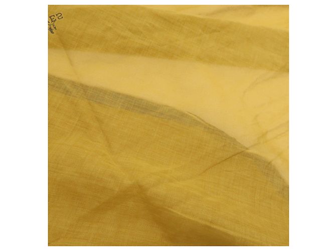 Hermès HERMES Sciarpa Pointu 100% Cotone Mustard Navy White - vista 13