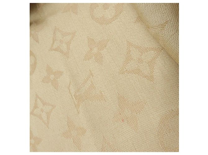 Sciarpa Scialle Louis Vuitton Monogram in lana e cashmere Champagne Gold - vista 14