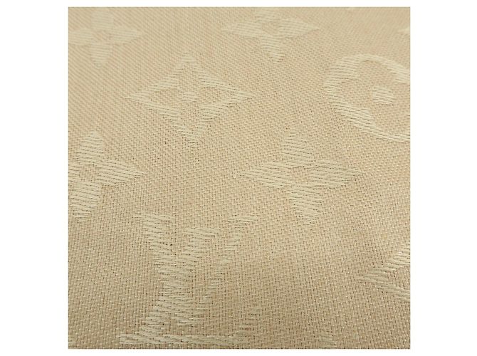 Sciarpa Scialle Louis Vuitton Monogram in lana e cashmere Champagne Gold - vista 16