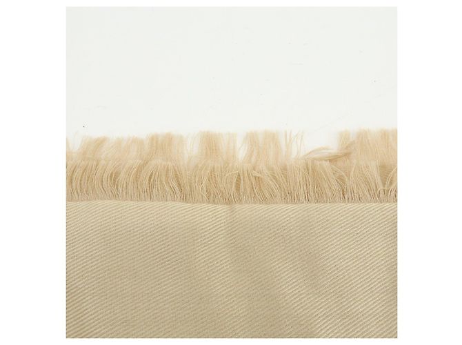 Sciarpa Scialle Louis Vuitton Monogram in lana e cashmere Champagne Gold - vista 19