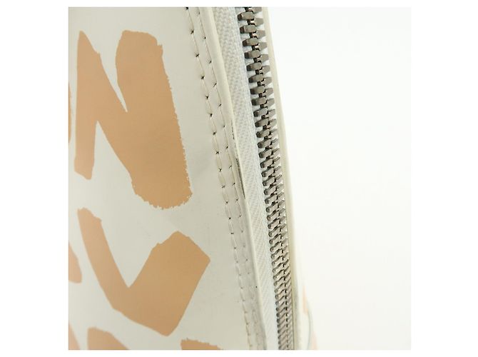 Louis Vuitton Monogram Graffiti Alma MM Borsa a mano in pelle Beige M92180 - vista 14