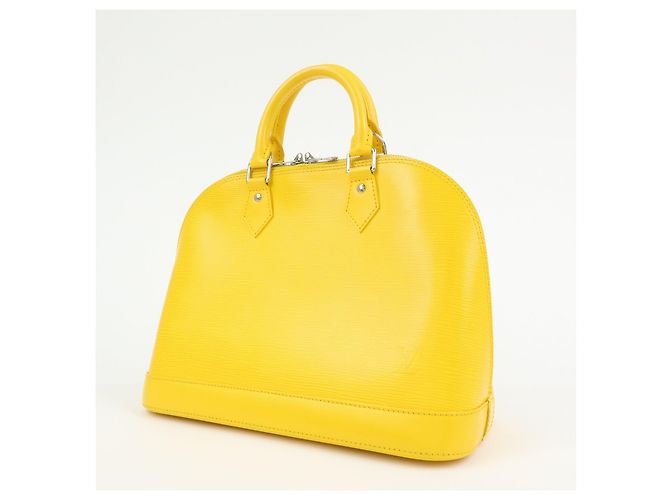 Borsa a mano Louis Vuitton Epi Alma PM in pelle Mimosa M40951 - vista 3