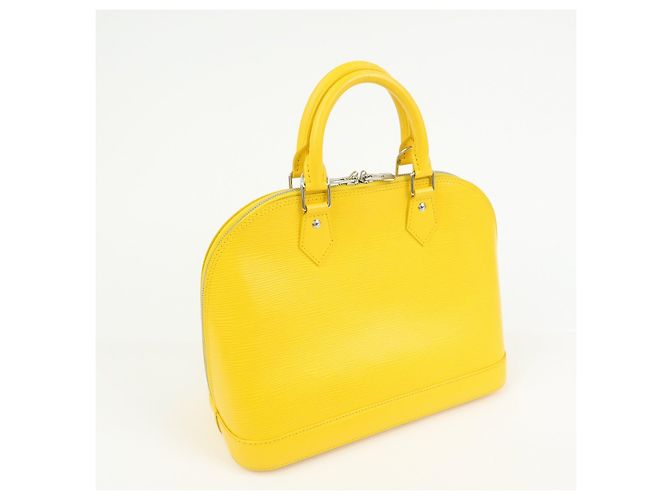 Borsa a mano Louis Vuitton Epi Alma PM in pelle Mimosa M40951 - vista 4