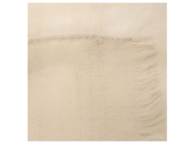 Sciarpa e stola CHANEL COCO Mark 100% Cashmere Beige Nero - vista 10