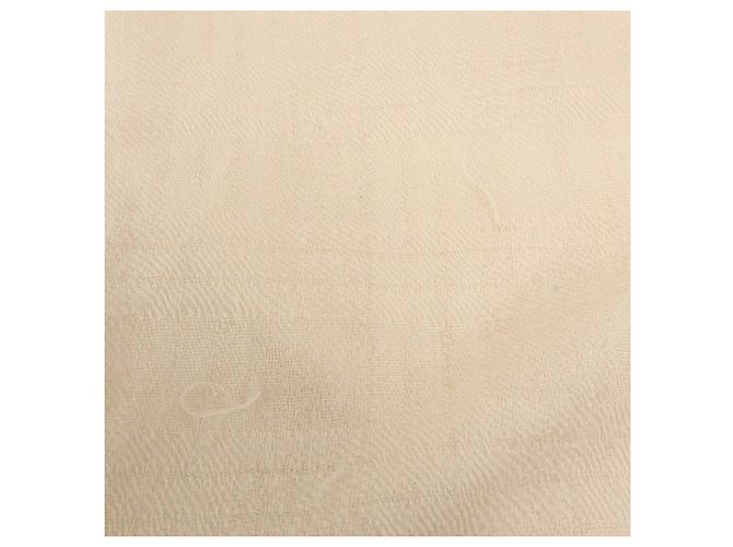 Sciarpa e stola CHANEL COCO Mark 100% Cashmere Beige Nero - vista 5