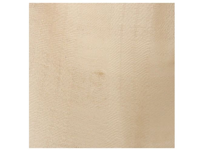 Sciarpa e stola CHANEL COCO Mark 100% Cashmere Beige Nero - vista 7