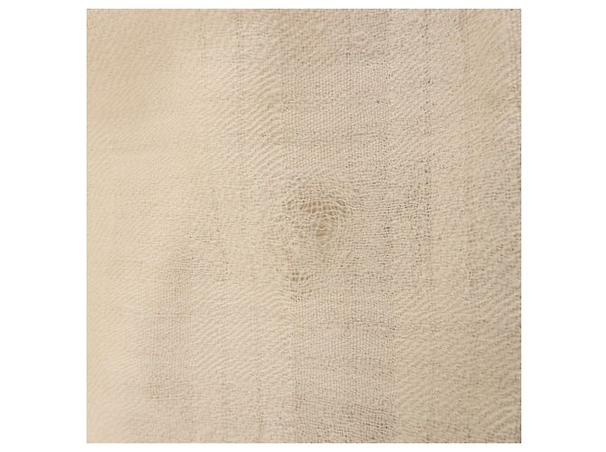 Sciarpa e stola CHANEL COCO Mark 100% Cashmere Beige Nero - vista 9