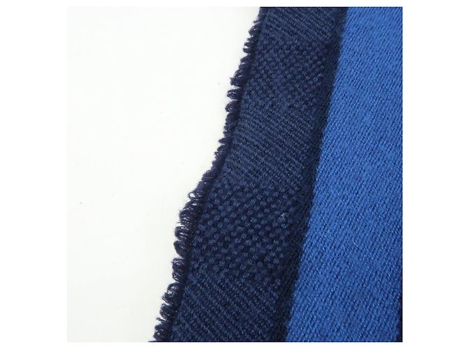 Louis Vuitton Damier Echarpe Messenger Wool 100% Scarf Navy M70338 - vista 15