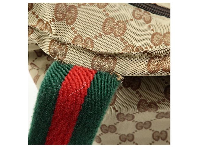 Borsa Tote GUCCI Sherry GG Canvas Leather Beige Brown 131231 - vista 11