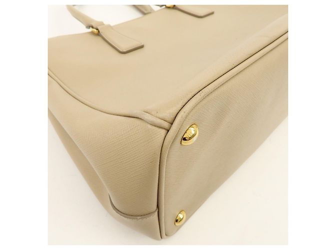 Borsa 2Way PRADA Galleria in pelle Saffiano con logo Triangle Beige 1BA274 - vista 13