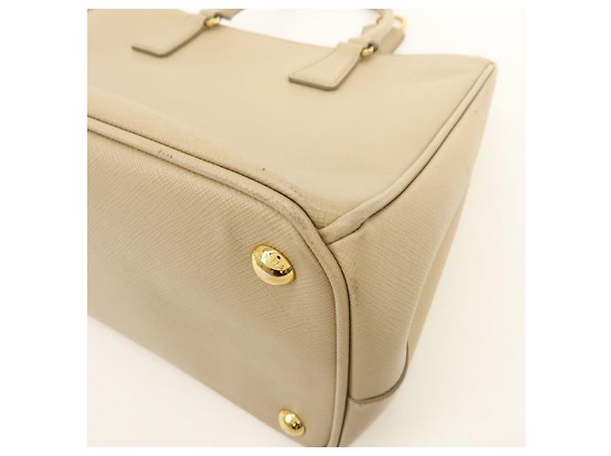 Borsa 2Way PRADA Galleria in pelle Saffiano con logo Triangle Beige 1BA274 - vista 14