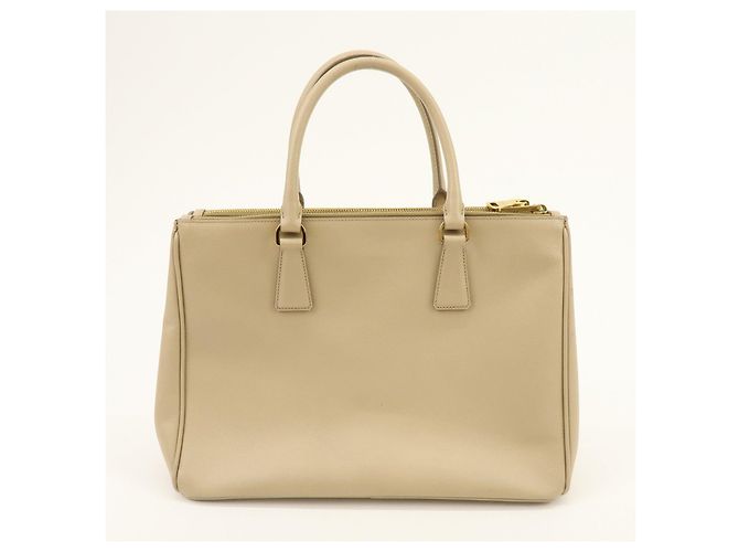 Borsa 2Way PRADA Galleria in pelle Saffiano con logo Triangle Beige 1BA274 - vista 2