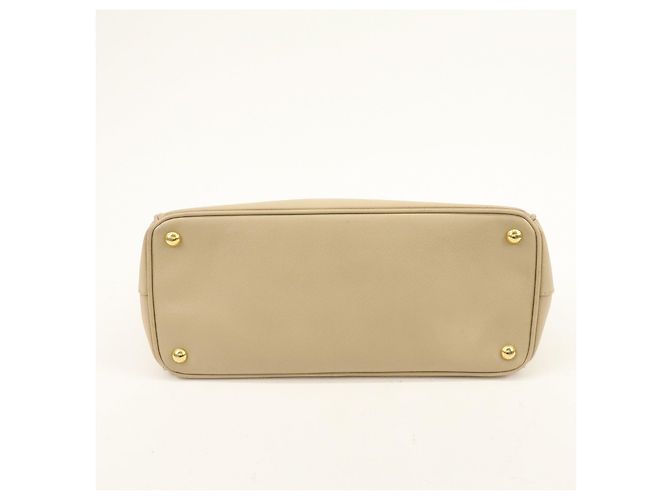 Borsa 2Way PRADA Galleria in pelle Saffiano con logo Triangle Beige 1BA274 - vista 5