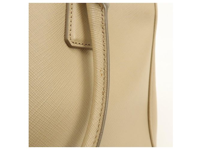 Borsa 2Way PRADA Galleria in pelle Saffiano con logo Triangle Beige 1BA274 - vista 8