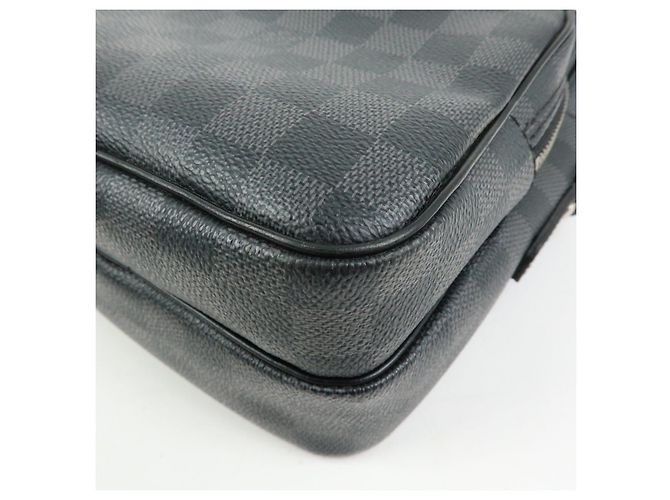 Louis Vuitton Damier Graphite Rem Shoulder Bag Black N41446 - vista 12