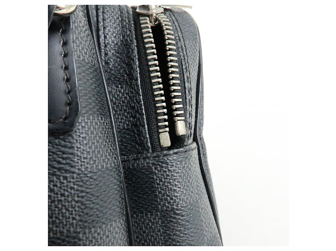 Louis Vuitton Damier Graphite Rem Shoulder Bag Black N41446 - vista 18