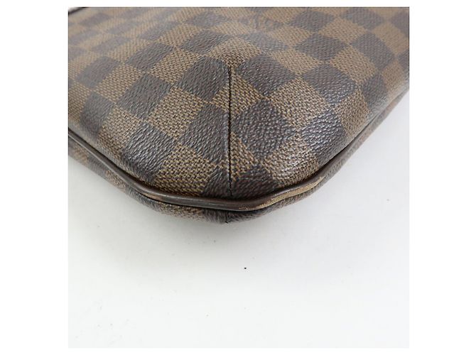 Borsa a tracolla Louis Vuitton Damier Ebene Bloomsbury PM Marrone N42251 - vista 11