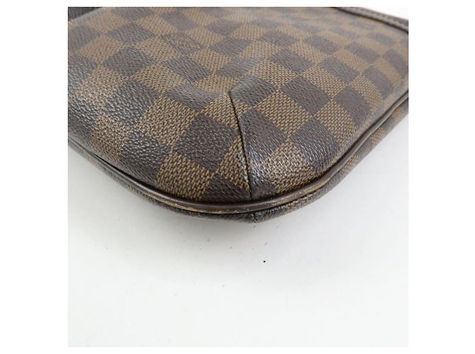 Borsa a tracolla Louis Vuitton Damier Ebene Bloomsbury PM Marrone N42251 - vista 12