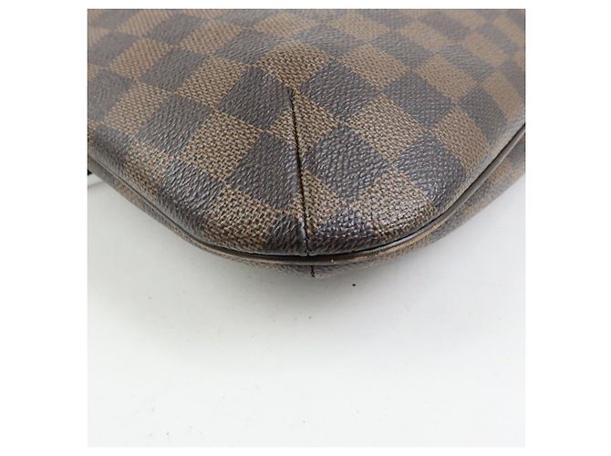 Borsa a tracolla Louis Vuitton Damier Ebene Bloomsbury PM Marrone N42251 - vista 13