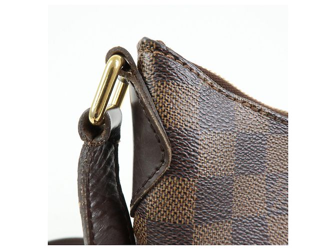 Borsa a tracolla Louis Vuitton Damier Ebene Bloomsbury PM Marrone N42251 - vista 16