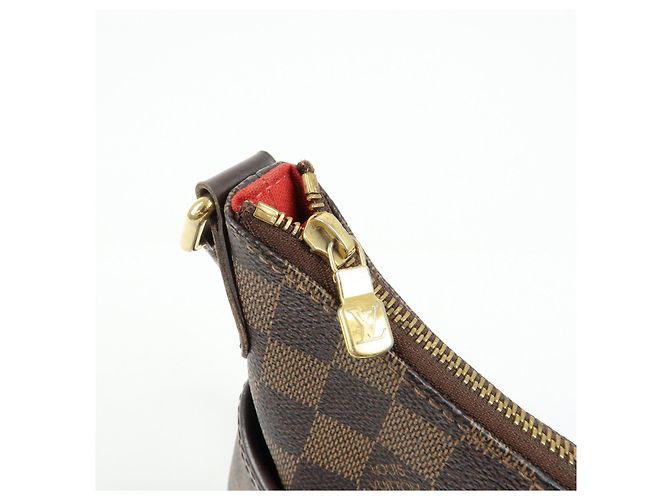 Borsa a tracolla Louis Vuitton Damier Ebene Bloomsbury PM Marrone N42251 - vista 17