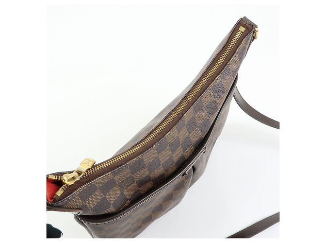 Borsa a tracolla Louis Vuitton Damier Ebene Bloomsbury PM Marrone N42251 - vista 18