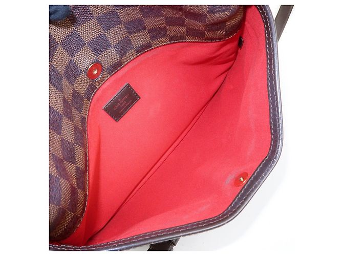Borsa a tracolla Louis Vuitton Damier Ebene Bloomsbury PM Marrone N42251 - vista 19