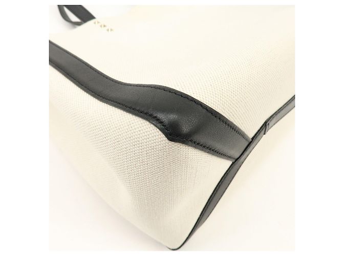 VALENTINO VLTN Rockstud Canvas Leder Tote Bag Handtasche White Black - Ansicht 13