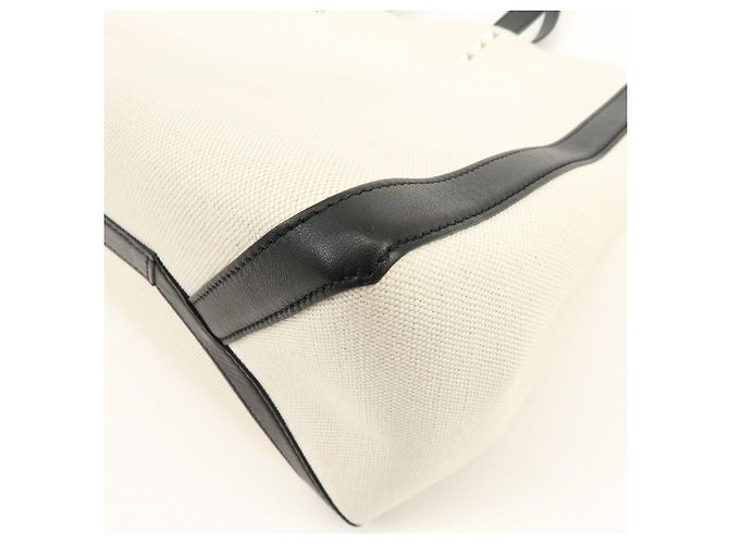 VALENTINO VLTN Rockstud Canvas Leder Tote Bag Handtasche White Black - Ansicht 14