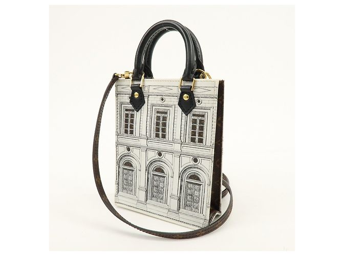 Louis Vuitton Monogram Petit Sac Plat x Fornasetti 2Way Bag M80991 - vista 3