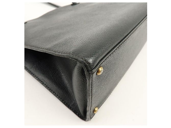 Borsa Tote e Borsa a Spalla CHANEL Logo in pelle caviale nera - vista 12