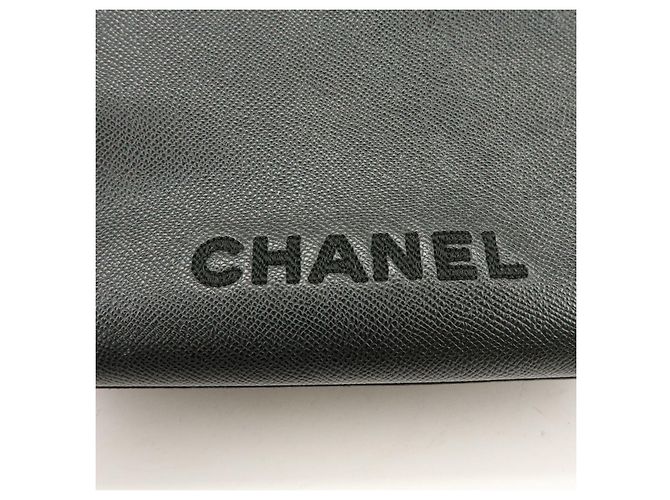 Borsa Tote e Borsa a Spalla CHANEL Logo in pelle caviale nera - vista 18