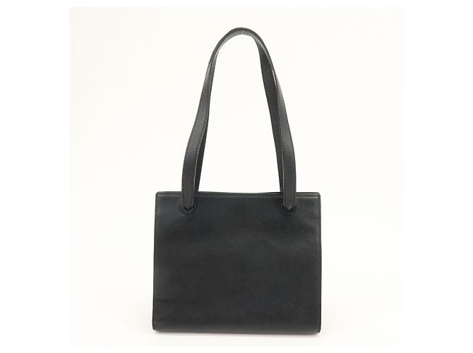 Borsa Tote e Borsa a Spalla CHANEL Logo in pelle caviale nera - vista 2