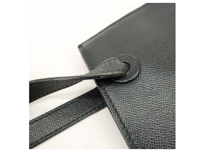 Borsa Tote e Borsa a Spalla CHANEL Logo in pelle caviale nera - vista 9