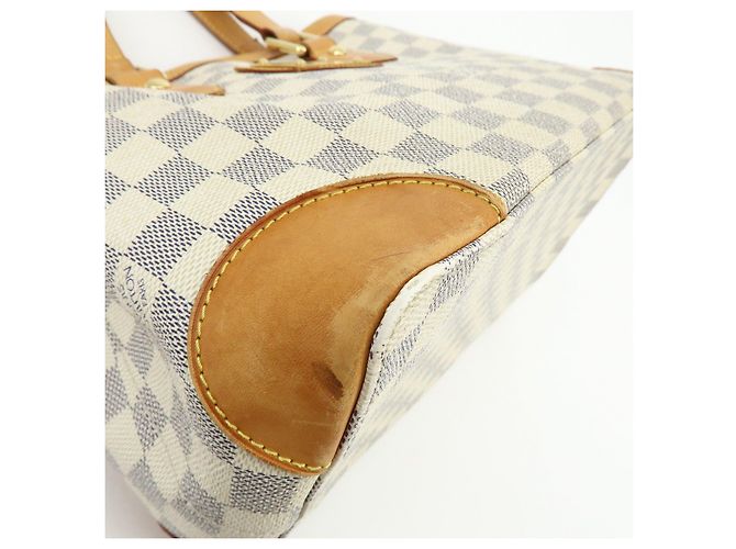 Borsa a mano Louis Vuitton Damier Azur Hampstead PM Ivory N51207 - vista 13